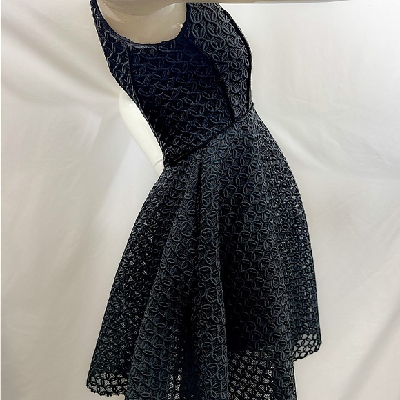 MAJE Black Ringo Basket Weave Lace Flare Dress Small, 1 - Picture 4 of 10